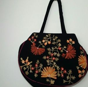 Parsley & Sage black embroidered bag